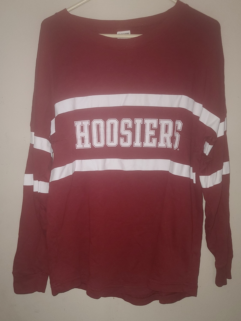 Victoria's Secret PINK 5th & Ocean Indiana Hoosiers Spirit Red Shirt Y2K Style M